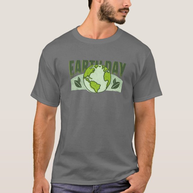 Camiseta Planeta de Mudanças Climáticas Ecológicas do Dia d (Frente)