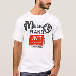 Camiseta PLANETA DE MÚSICA/Camisa T básica de homens