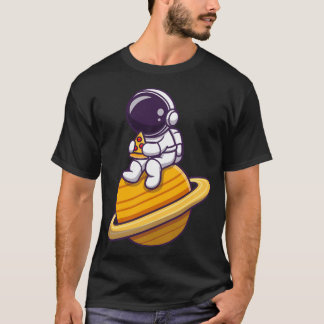 Camiseta Planeta de Pizza de Astronauta Gelado