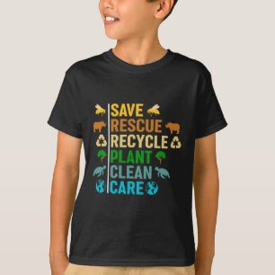 Camiseta Planeta do Dia da Terra Salvar Abelhas Emergindo R