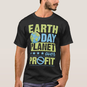Camiseta Planeta do Dia da Terra sobre o Ato de Professores