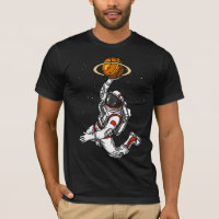 Planeta do espaço do astronauta do basquetebol