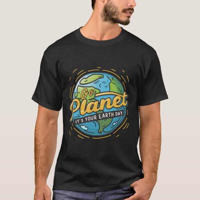 Camiseta Planeta É o Dia da Terra, proteja o ambiente (Frente)