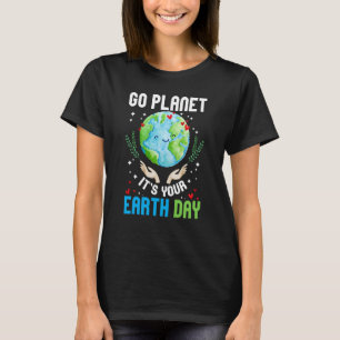 Camiseta Planeta é o seu planeta Terra Restauração do Dia d