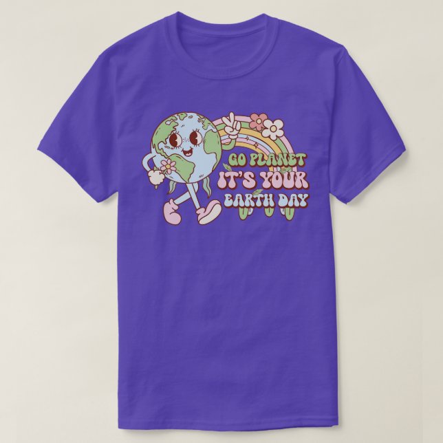 Camiseta Planeta É Seu Dia da Terra 9 (Frente do Design)