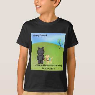 Camiseta Planeta errado? Cães do auxílio do autismo
