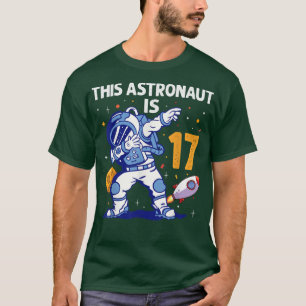 Camiseta Planeta Espacial do Astronauta, 17 anos, 17º anive
