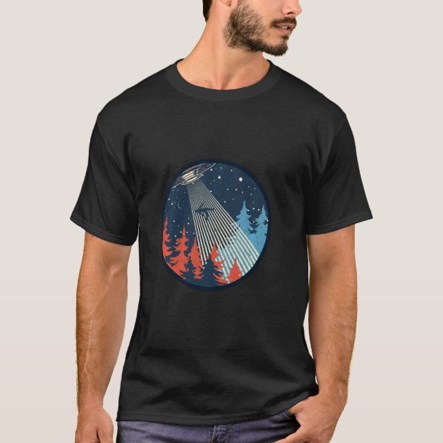 Camiseta Planeta Espacial Humano Rapto De Aliens Ufo E Sci (Frente)