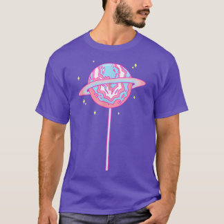 Camiseta Planeta Espacial Lollipop Mês de Orgulho Trans