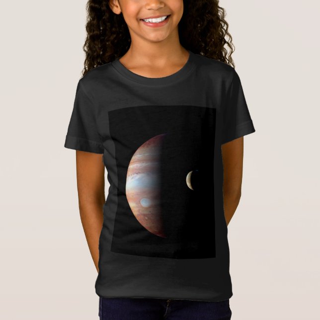 Camiseta Planeta Gás Júpiter e Lua Galileu (Frente)