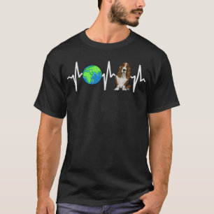 Camiseta Planeta global Terra Basset Cão Amor Cão Cão Cão C