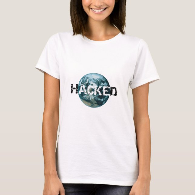 Camiseta Planeta Hackeado Terra (Frente)
