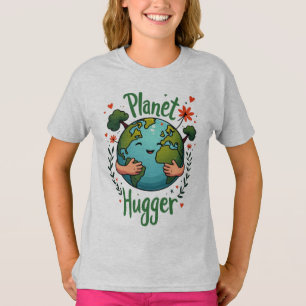 Camiseta Planeta Hugger - Dia da Terra Ecológico