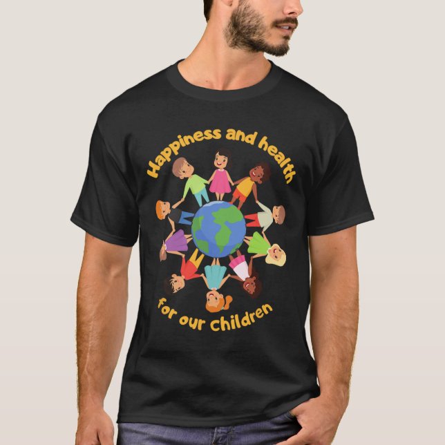 Camiseta Planeta Internacional do Dia da Criança (Frente)