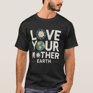 Camiseta Planeta Mãe Terra Ecológico Consciente da Natureza