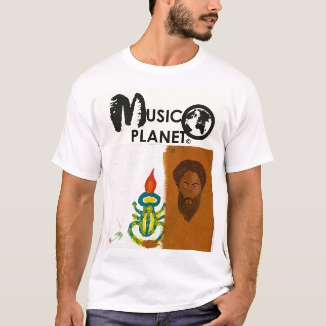 Camiseta PLANETA MÚSICA - T-Shirt PRETO (Frente)