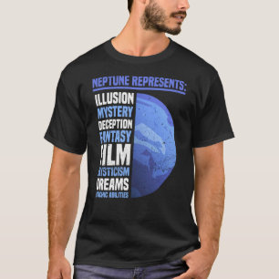 Camiseta Planeta Neptune Astrology Spiritualidade Netuno