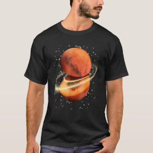 Camiseta Planeta Peach Mars Cortou Astronomia Espacial Scie