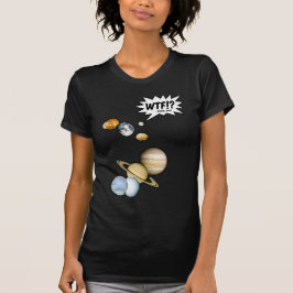 Camiseta Planeta Plutão WTF!? Ciência Divertida Geek Astron