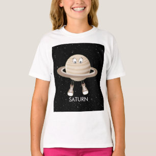 Camiseta Planeta Saturno e estrelas