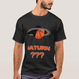 Camiseta planeta Saturno ou cesta?