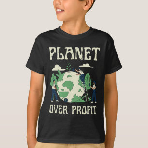 Camiseta Planeta sobre Mudanças Climáticas Lucro Dia da Ter