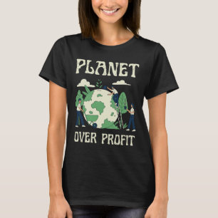 Camiseta Planeta sobre Mudanças Climáticas Lucro Dia da Ter