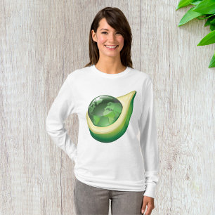 Camiseta Planeta Sustentável Eco Earth Avocado Globe