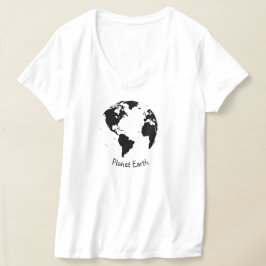 Camiseta Planeta Terra da Camisa-T feminina