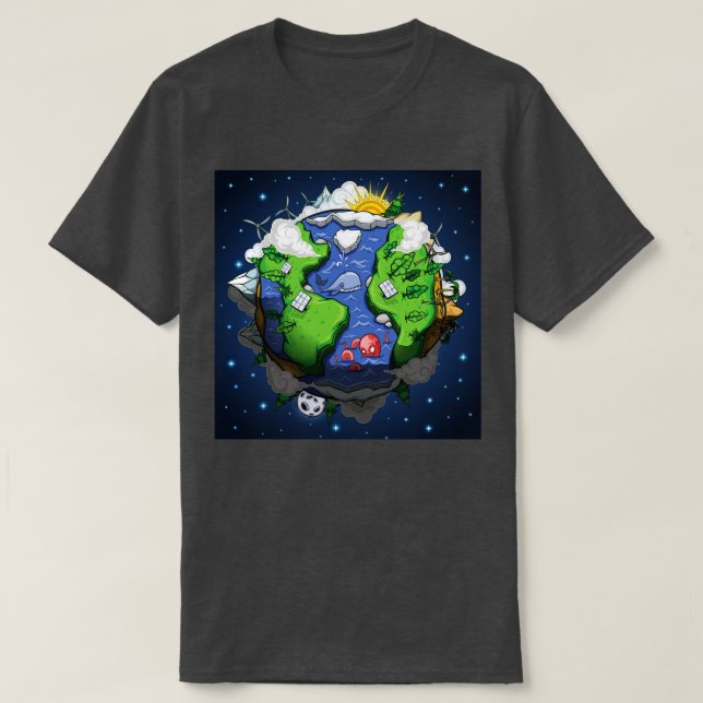 Camiseta Planeta Terra Dia 1 (Frente do Design)