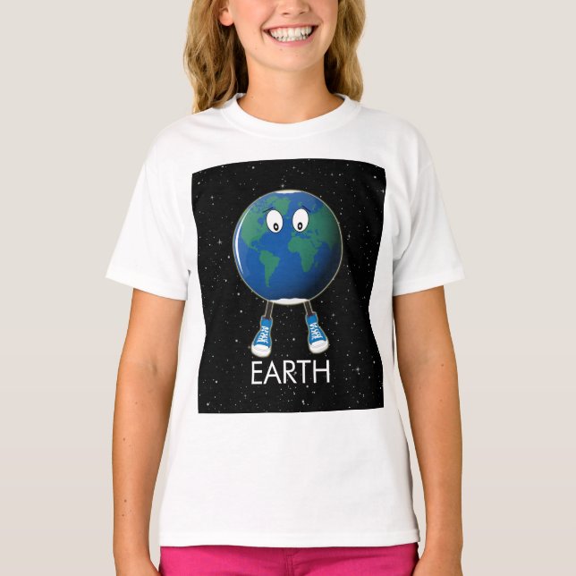 Camiseta Planeta Terra e Estrelas (Frente)