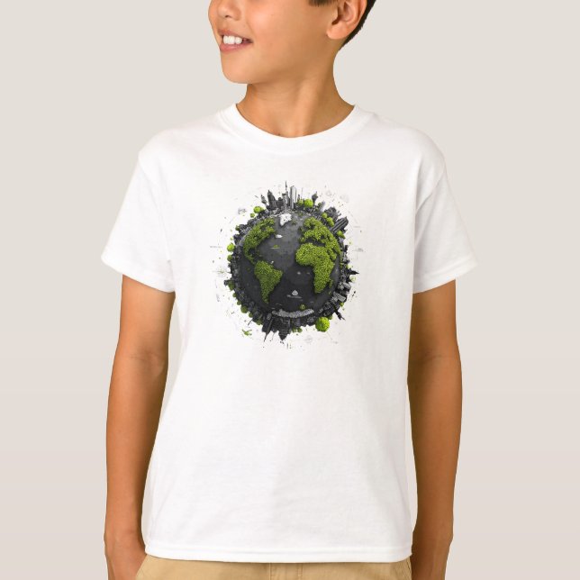 Camiseta Planeta Terra Verde  (Frente)