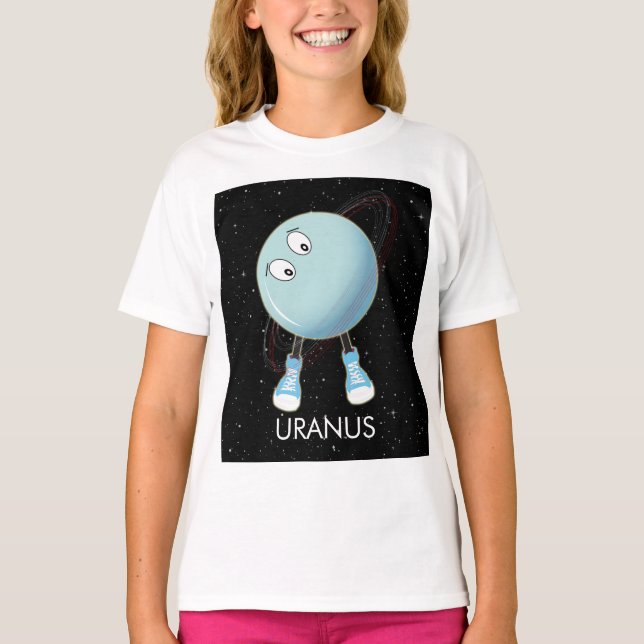 Camiseta Planeta Urano e Estrelas (Frente)