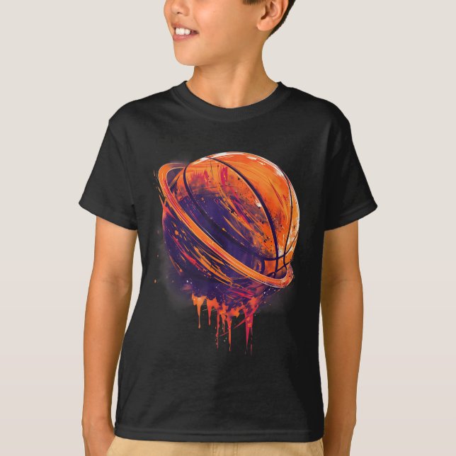 Camiseta Planeta Waterco, basquete, Trabalho de arte de bas (Frente)