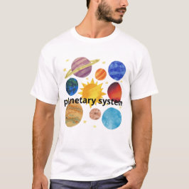 Camiseta Planetary System Design | Creative Space Art
