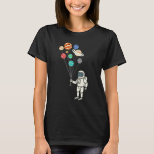 Camiseta Planetas Astronautas Balões Engraçado Nascimento d