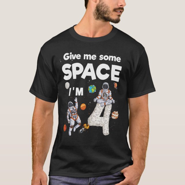 Camiseta Planetas Astronautas Espaciais Exteriores com Quat (Frente)