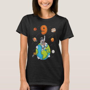 Camiseta Planetas Astronautas Espaço 9 Nove Anos 9º Nascime