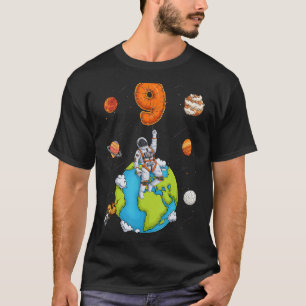 Camiseta Planetas Astronautas Espaço 9 Nove Anos 9º Nascime