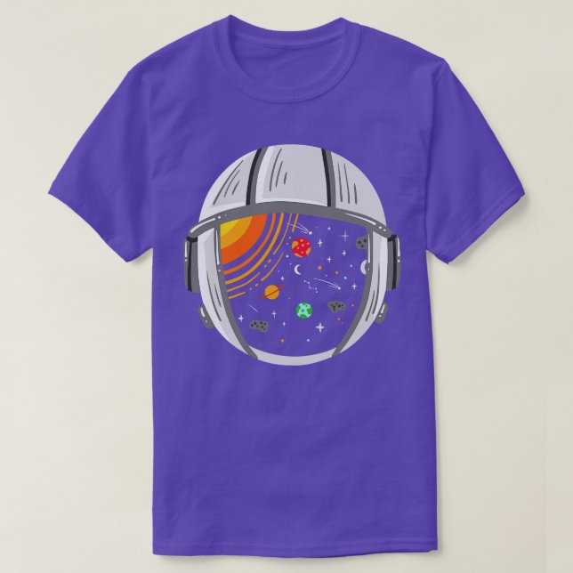 Camiseta Planetas Astronautas Exteriores (Frente do Design)