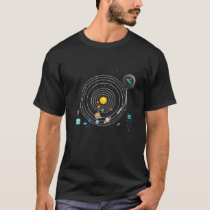 Camiseta Planetas Astronômicos Vinilos Sistema Solar Trans