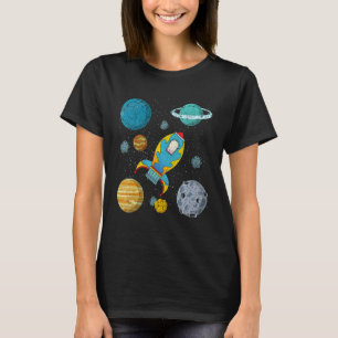 Camiseta Planetas Ciência Foguete Exterior Cosmonautas Cria