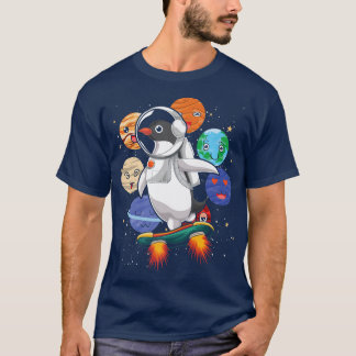 Camiseta Planetas Cólitos Zoo Espacial Ciência Animal Pengu