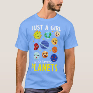 Camiseta Planetas Cutes Meninas Astronomia Espacial do Sist