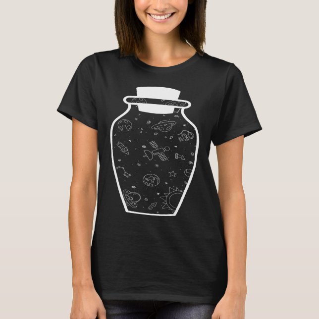 Camiseta Planetas de Educação do Sistema Solar Sol Moon (Frente)