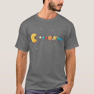 Camiseta Planetas de Jogos Retro Espaço Astronomia Video Ga
