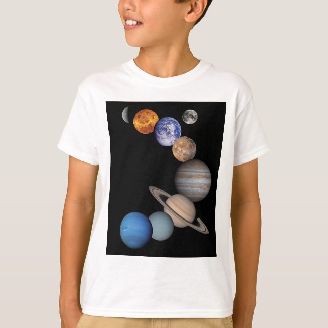 Camiseta Planetas do sistema solar (Frente)
