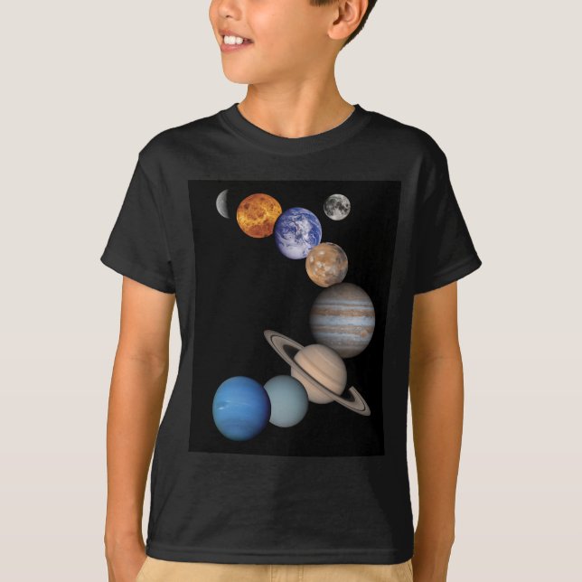 Camiseta Planetas do sistema solar (Frente)