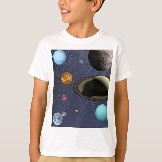 Camiseta Planetas do sistema solar (Frente)
