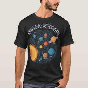 Camiseta Planetas do Sistema Solar Astronomia